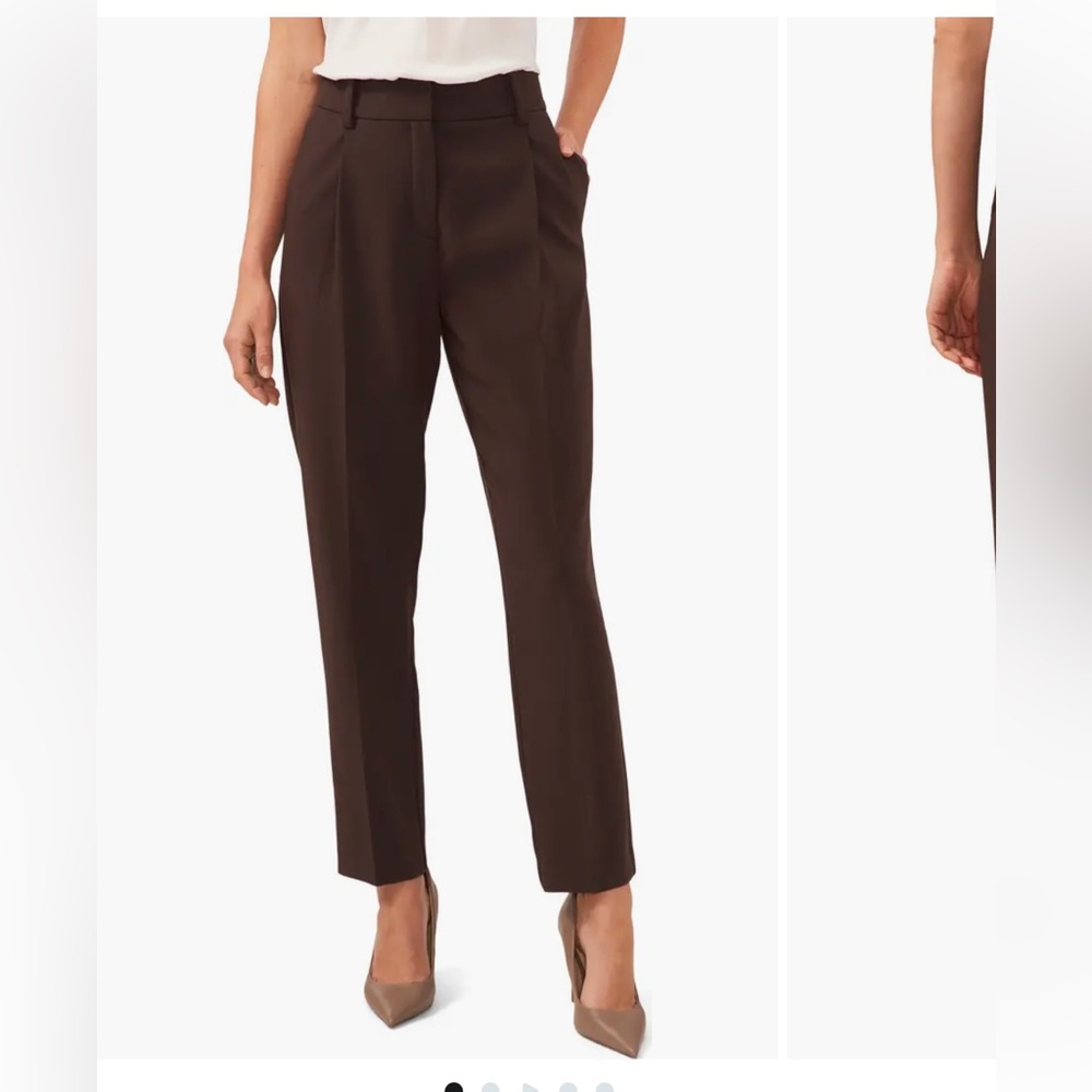 Vince Camuto Pleated Straight Leg Trousers